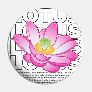 Outline lotus flower with text Pin