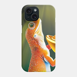 gecko gold ingot Phone Case