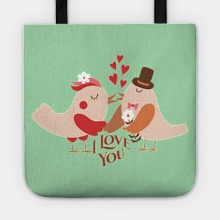 Birds Valentine's Day Tote