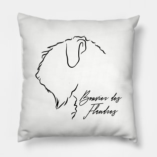 Bouvier des Flandres profile dog lover Pillow