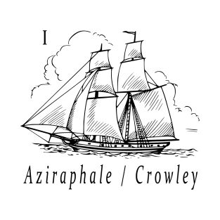 I Ship Aziraphale & Crowley T-Shirt