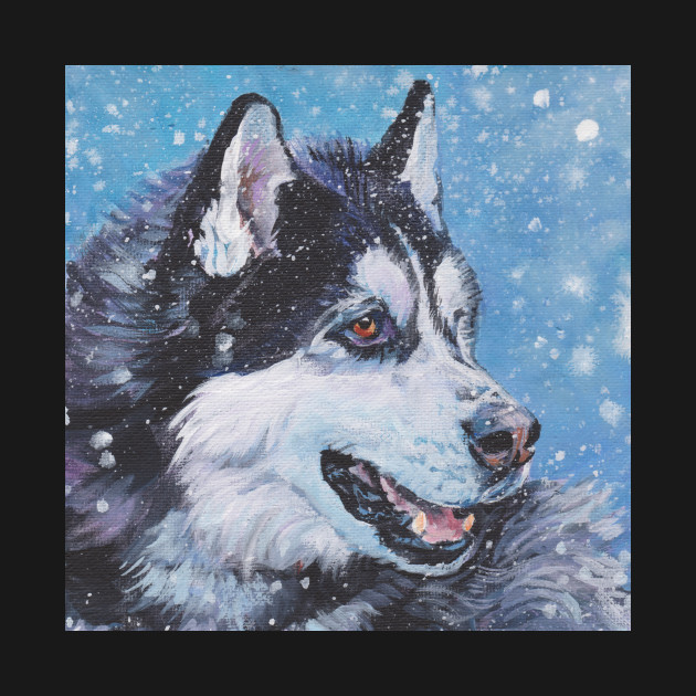 Disover Siberian Husky Fine Art Painting - Siberian Husky - T-Shirt