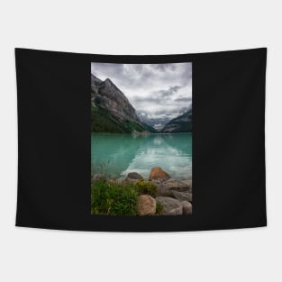 The Calm Shores of Lake Louise Tapestry