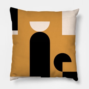 Orange geometry Pillow