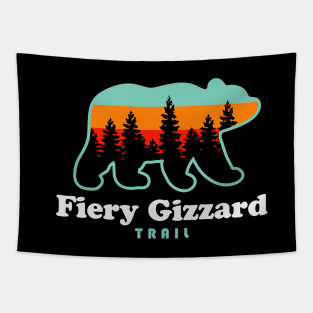 Fiery Gizzard Trail Camping Tennessee Bear Retro Tapestry