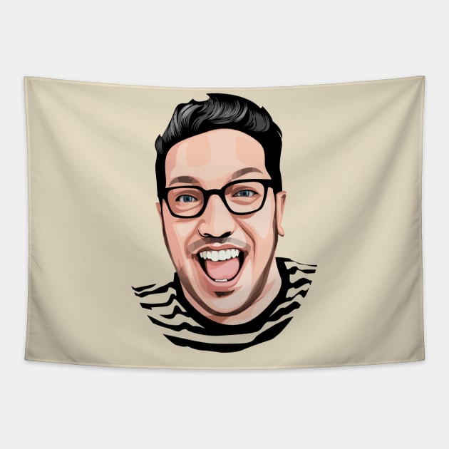 Impractical Jokers - Sal - Awesome Vector Illustration Tapestry by WaltTheAdobeGuy