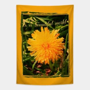 beautiful world with dandelion Tapestry