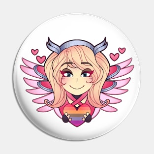 Pink Mercy Gay Pride Pin