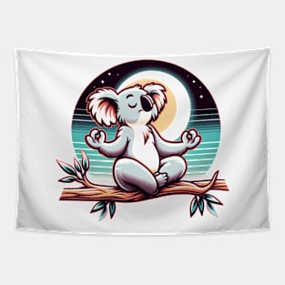 Meditating Koala Tapestry