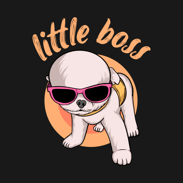 Cute Dog with glasses Little Boss ! by FunnyMoonCosmic