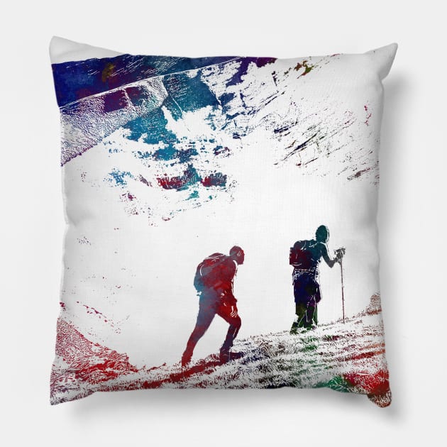 mountain hike #mountainhike Pillow by JBJart