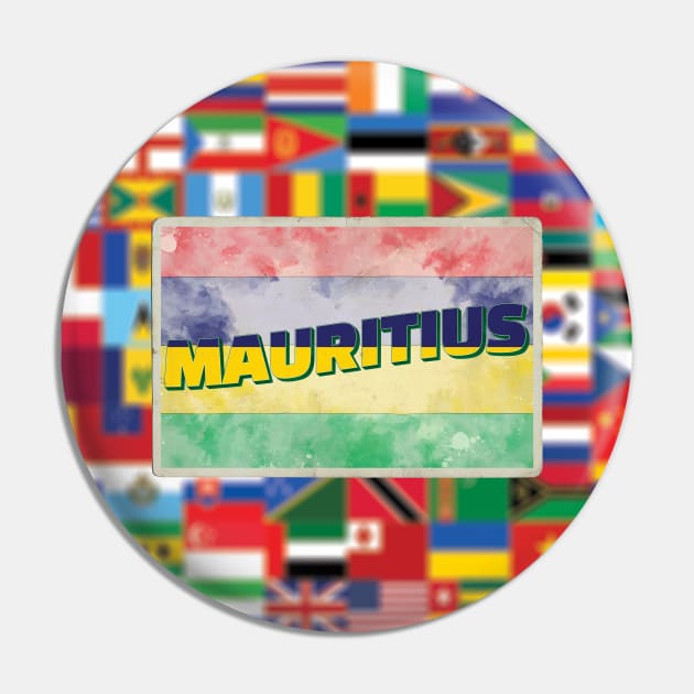 Mauritius Vintage style retro souvenir Pin by DesignerPropo