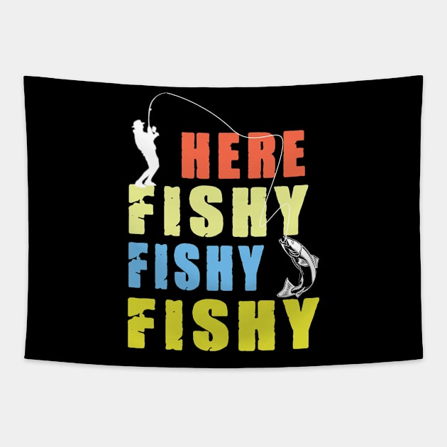 Funny Fishing Tapestry by khalid12