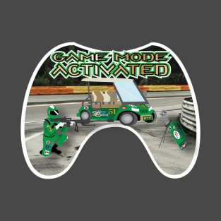 Green Race Track Game Mode Activated White Trim T-Shirt