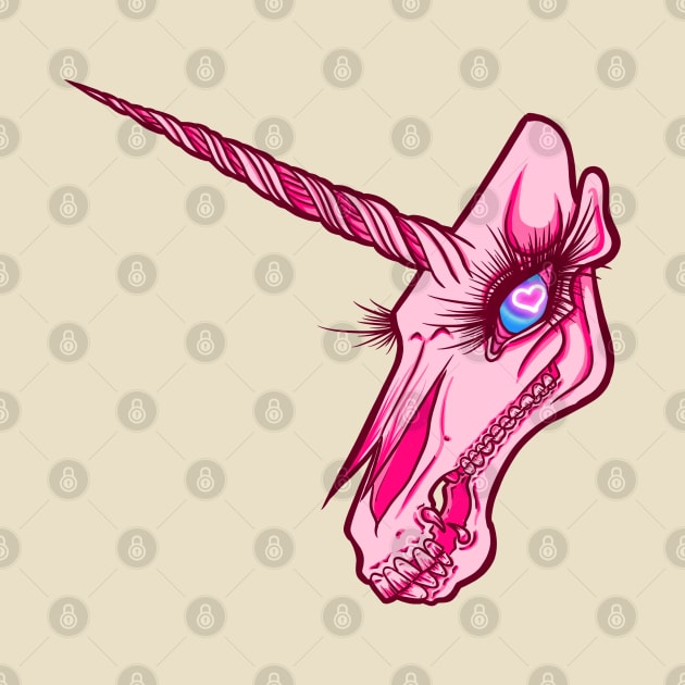 Unicorn Skull by MissIvoryRainbow