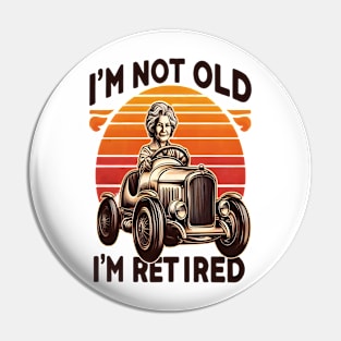 Timeless Retirement Boldly Printed Pin