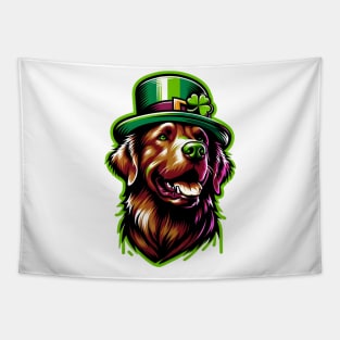 Chesapeake Bay Retriever Celebrates Saint Patrick's Day Tapestry