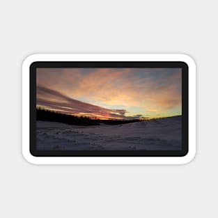 Gorgeous winter sunset Magnet