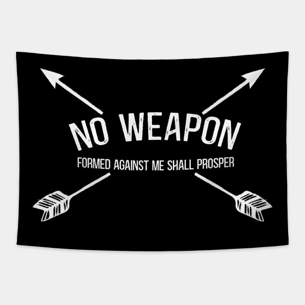 Isaiah 54:17 No Weapon Formed Against Me Shall Prosper Bible Verse Tapestry by Terry With The Word