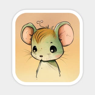 The little mouse in a tee-shirt Magnet