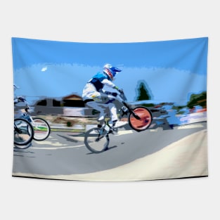 bmx race racing Tapestry