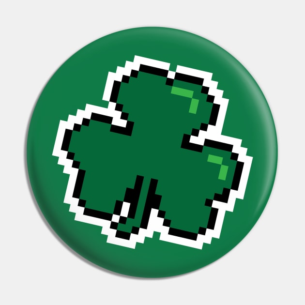 8-BIT Shamrock Pin by TRE2PnD