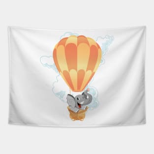 Cute little elephant in a balloon Tapestry