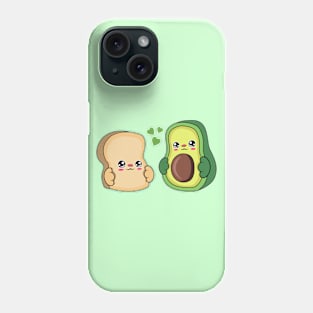 All i need is bread and avocado, Kawaii bread and avocado. Phone Case