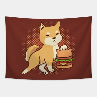 Shiba Burger Tapestry