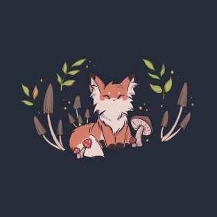 Autumn Mushroom Fox T-Shirt