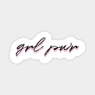 grl pwr light pink Magnet