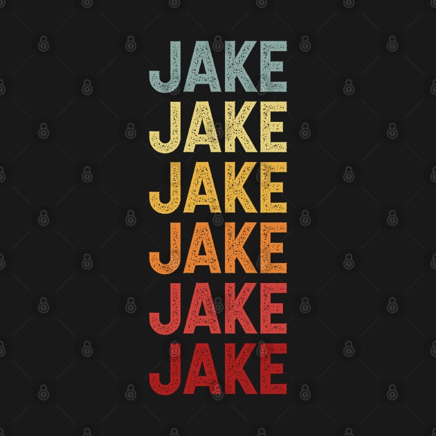 Jake Name Vintage Retro Gift Named Jake by CoolDesignsDz