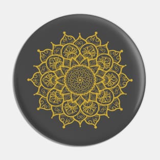 Mandala Gold Pin