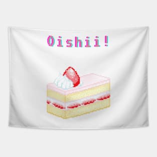 Kawaii Pixel Oishii Dream Dessert ( strawberry Shortcake ) Tapestry