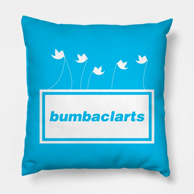 Bumbaclarts - King of Twitter - Birds Edition Pillow by guayguay