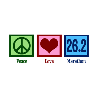 Peace Love Marathon Runner T-Shirt