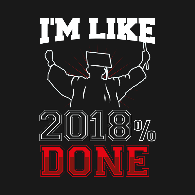 GRADUATION: I'm Like 2018 % Done Funny Graduate Gift Class of '18 by CheesyB