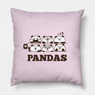 Pandas gang Pillow