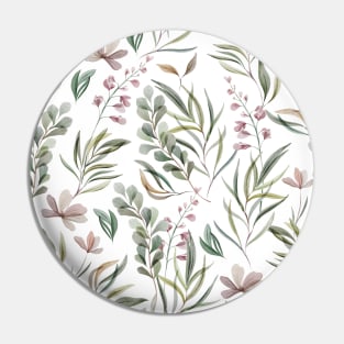 Flowers and Leaves Pattern Pin