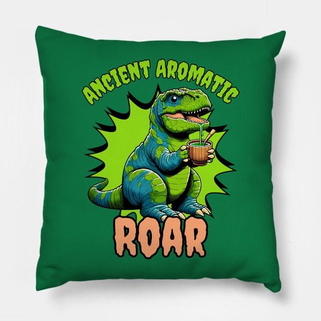 Matcha dinosaur Pillow by Japanese Fever