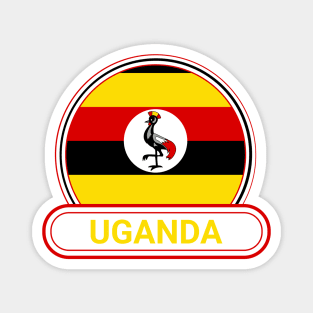 Uganda Country Badge - Uganda Flag Magnet