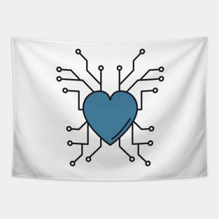 Love Shaped Electronic Integrated Circuit Tapestry