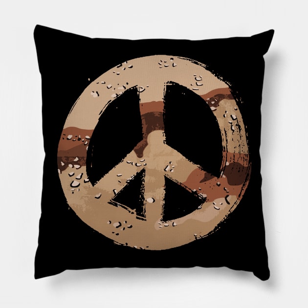 Chocolate Chip Peace Pillow by Toby Wilkinson