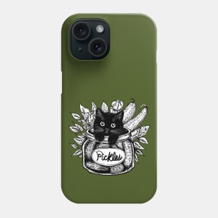 Kitty in a Pickle Jar Phone Case