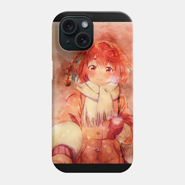 Sakurasawa Sumi Anime Watercolor Phone Case by Isamu Studio