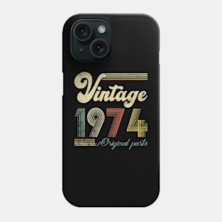 Retro Vintage 1974 Made In 1974 50 Years Old 50th Birthday Phone Case