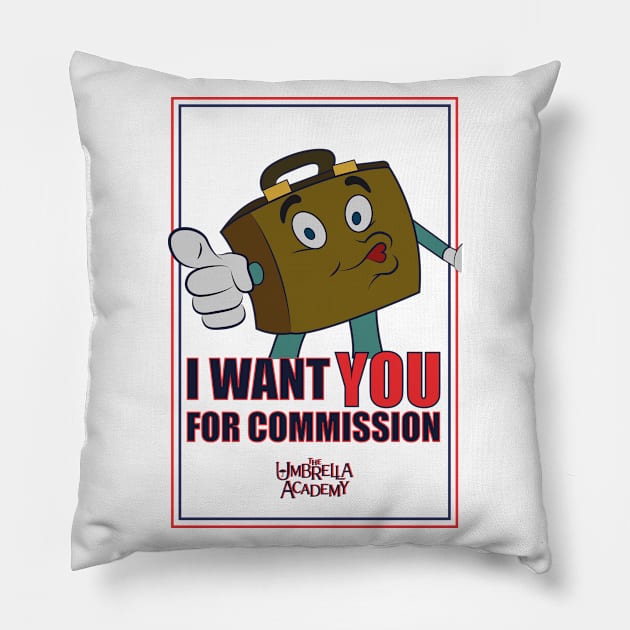 UMBRELLA ACADEMY 2: I WANT YOU FOR COMMISSION Pillow by FunGangStore