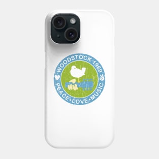Woodstock 1969 Peace Love Music Phone Case