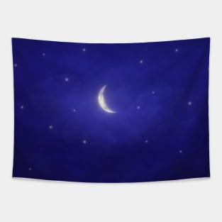 A cloudy night sky Tapestry