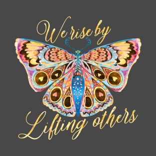 Colorful Watercolor Butterfly with Typo T-Shirt